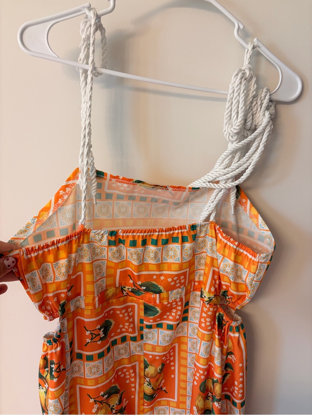 Orange Floral Print Maxi Dress - Picture 7 of 8
